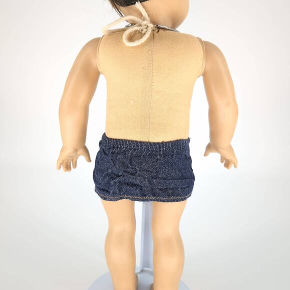 Unbranded Dark Wash Jeans Denim Mini Micro Pull On Skirt for 18" Dolls -GUC - Picture 3 of 9